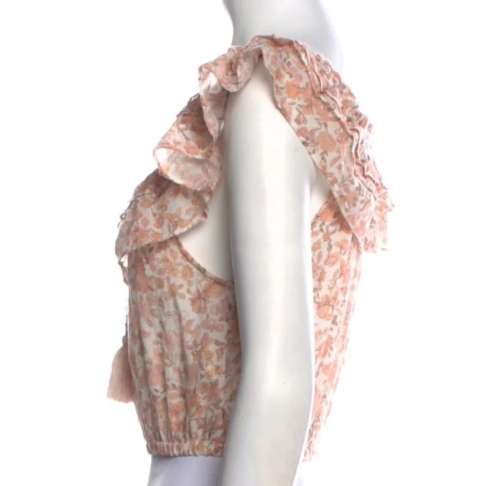 LoveShackFancy Floral Ruffle Shirt Size Large - Picture 9 of 15